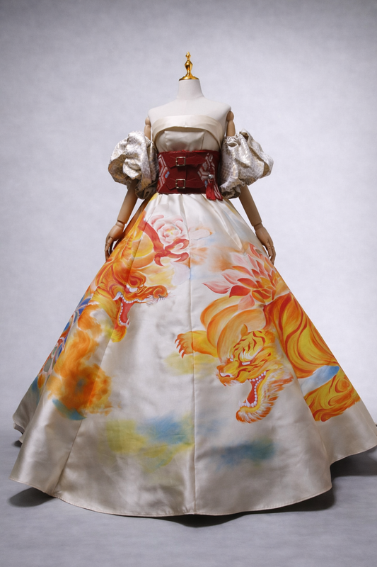 Hand-Painted Art Dress｜Dragon & Tiger