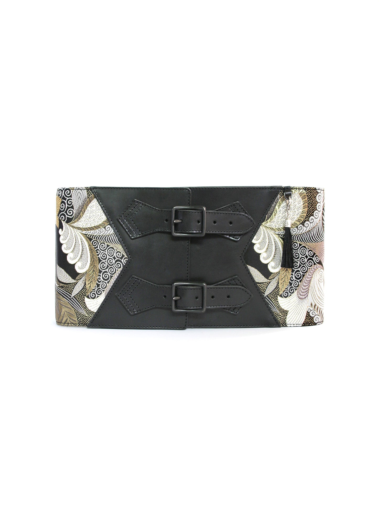 コルセット帯ベルト「孔雀羽文/太」