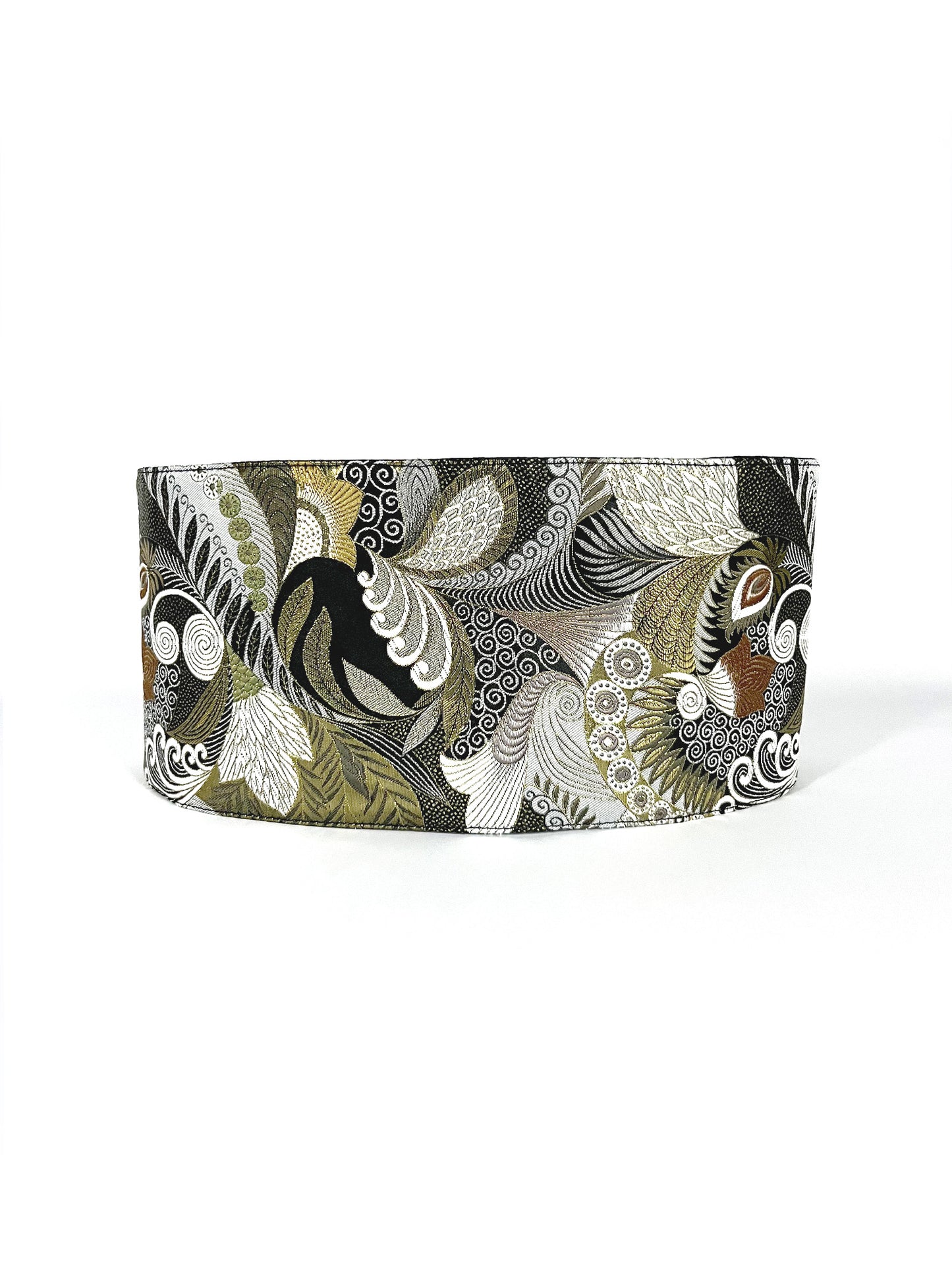 コルセット帯ベルト「孔雀羽文/太」