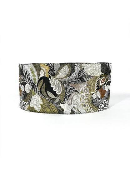 コルセット帯ベルト「孔雀羽文/太」