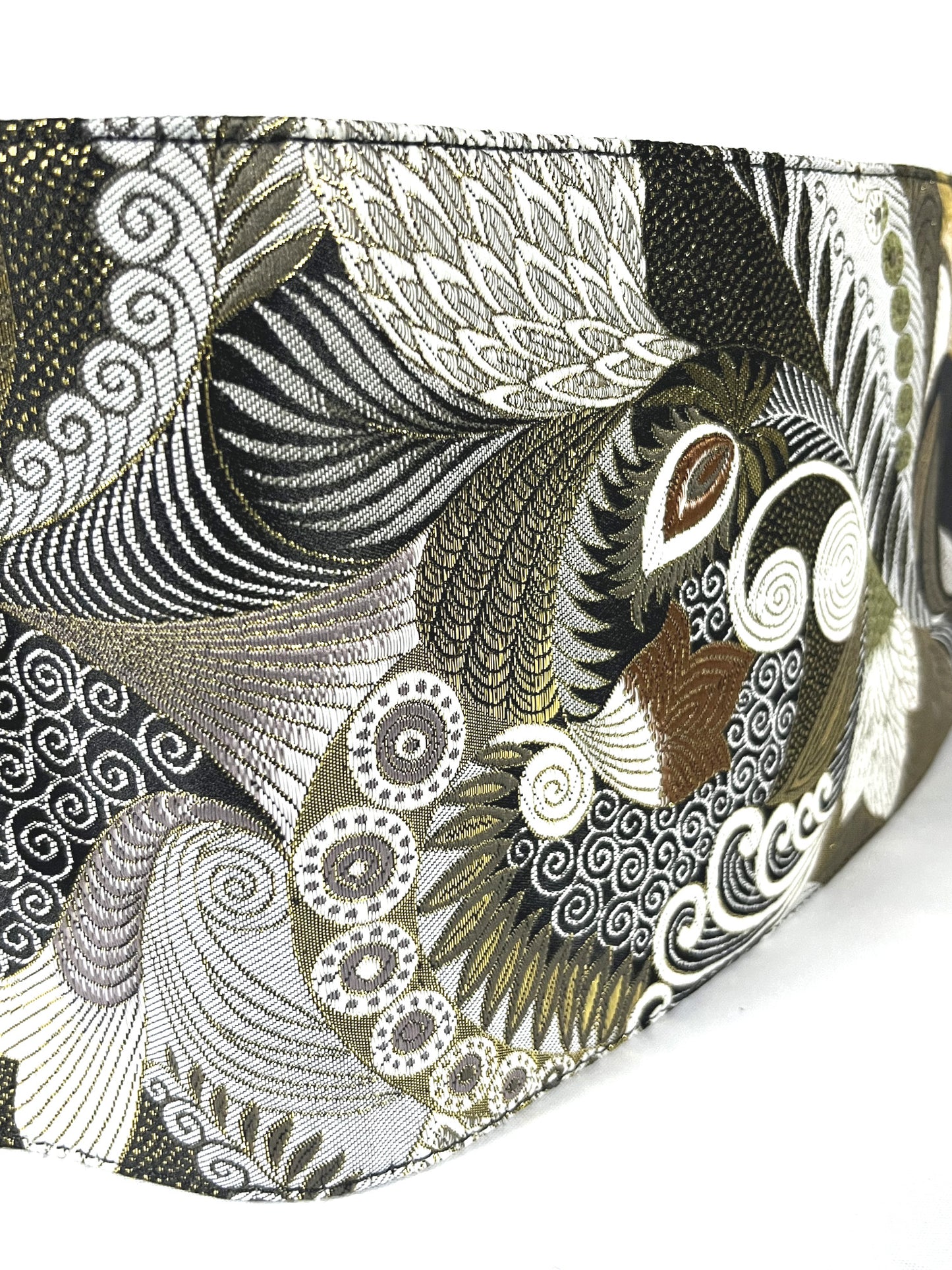 コルセット帯ベルト「孔雀羽文/太」