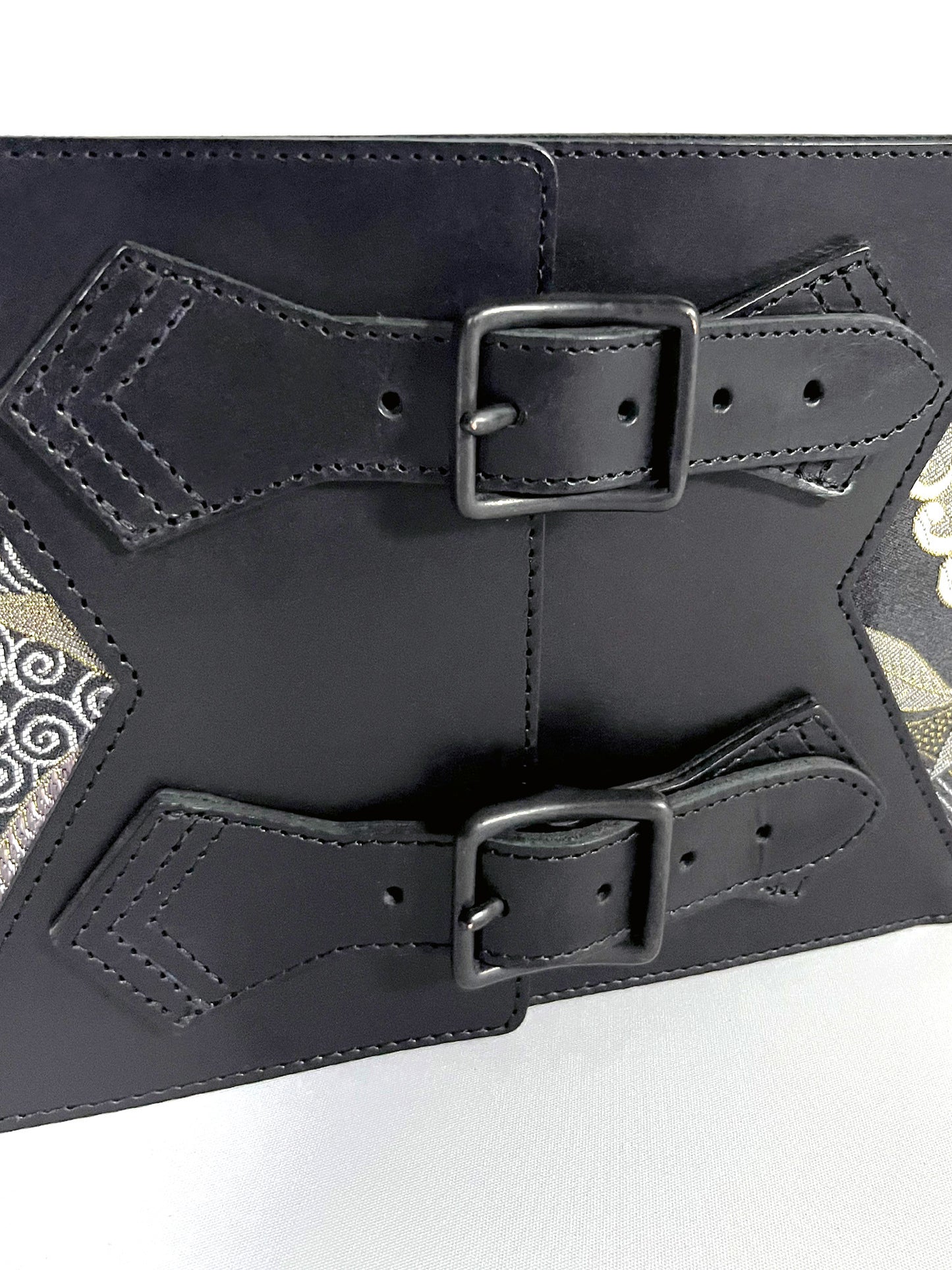 コルセット帯ベルト「孔雀羽文/太」