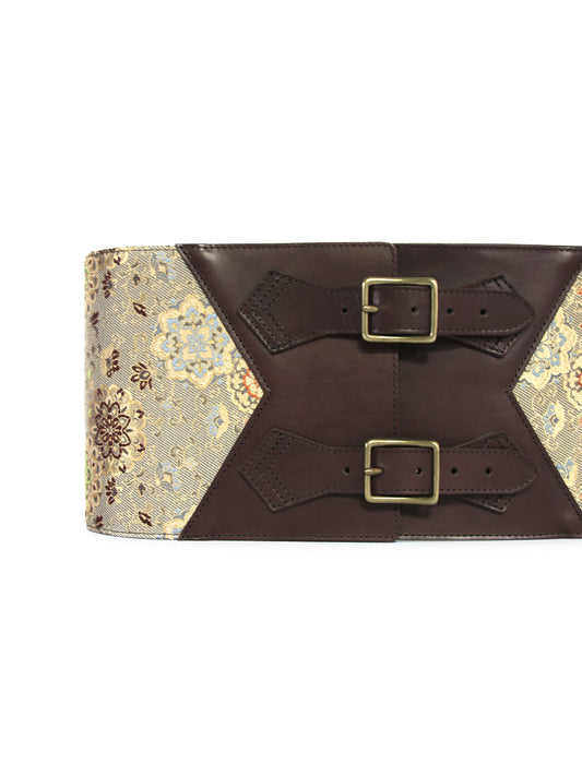 コルセット帯ベルト「華紋唐草/太」