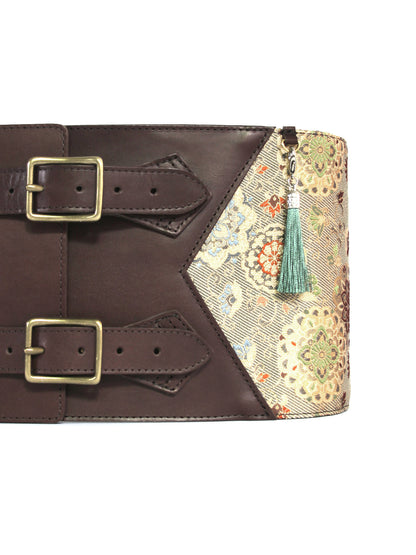 コルセット帯ベルト「華紋唐草/太」