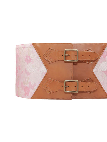 コルセット帯ベルト「桜尽くし/太/ピンク」