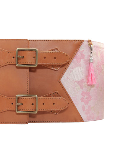 コルセット帯ベルト「桜尽くし/太/ピンク」