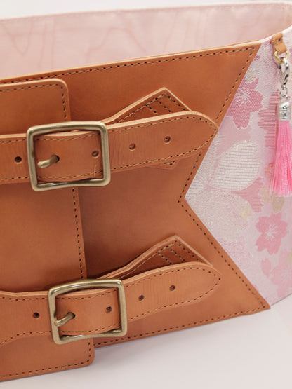 コルセット帯ベルト「桜尽くし/太/ピンク」