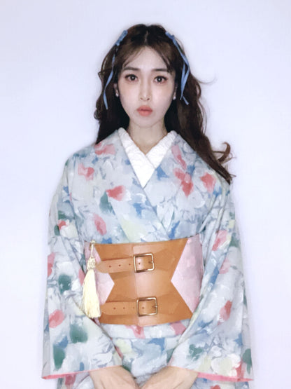 コルセット帯ベルト「桜尽くし/太/ピンク」