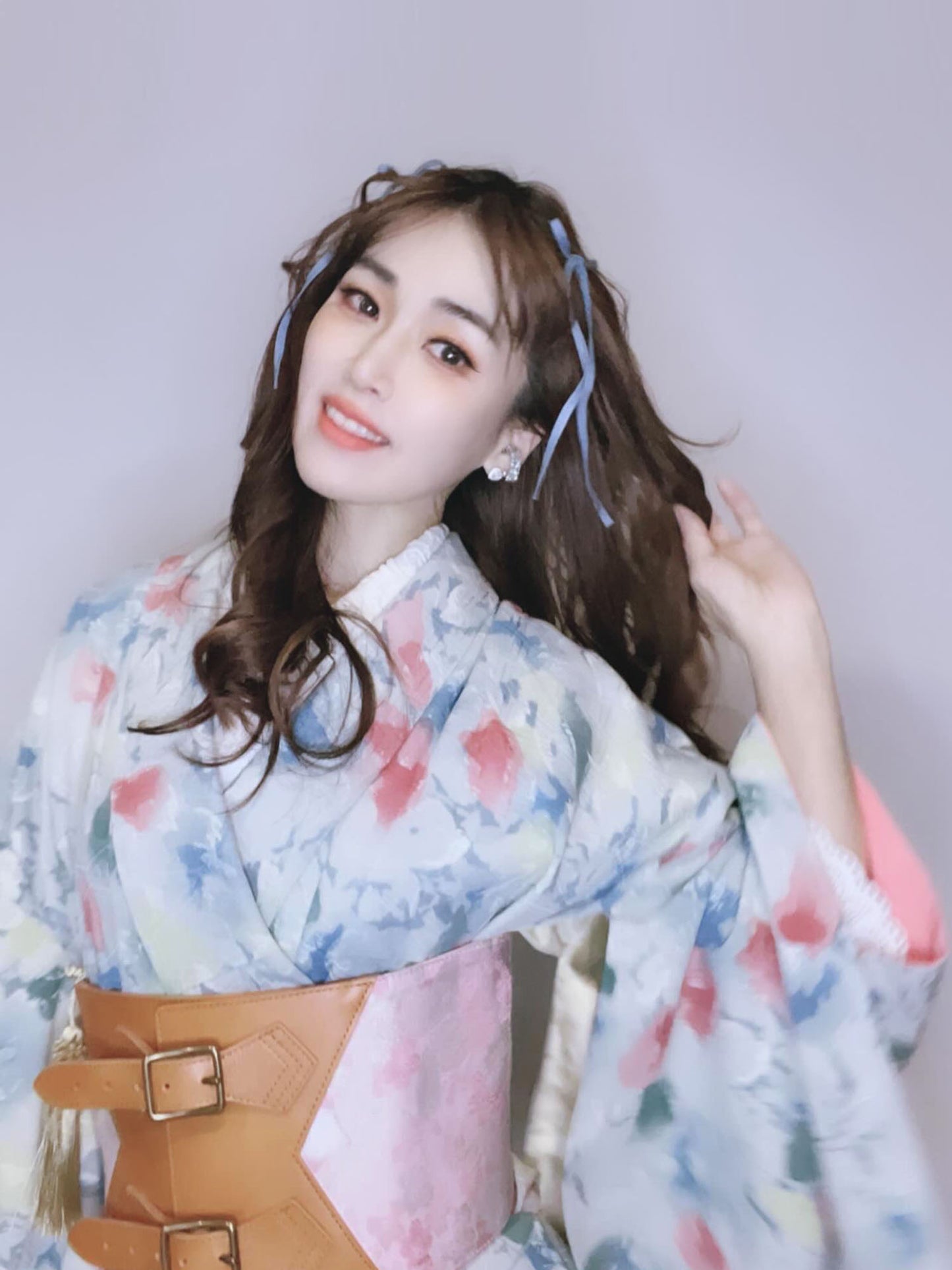 コルセット帯ベルト「桜尽くし/太/ピンク」