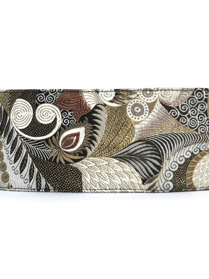 コルセット帯ベルト「孔雀羽文/角帯タイプ」