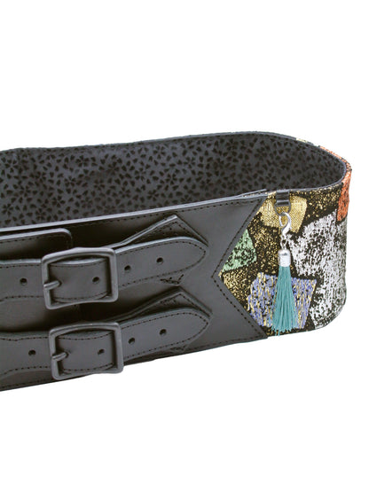 コルセット帯ベルト「金襴扇/細」