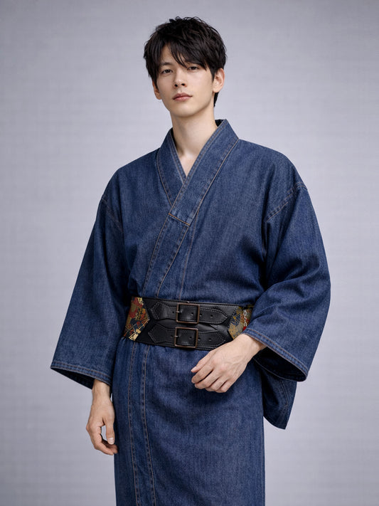 コルセット帯ベルト「扇桜/角帯」