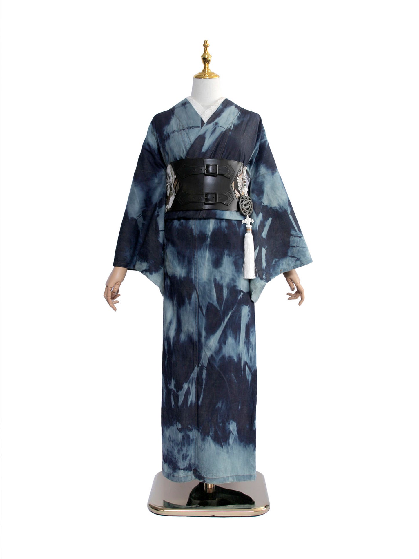 デニム着物「抜染インディゴ」