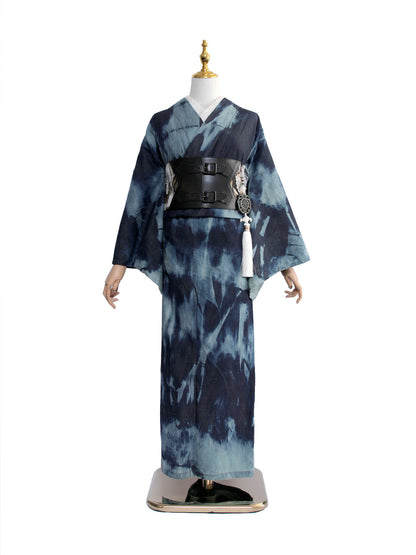 デニム着物「抜染インディゴ」