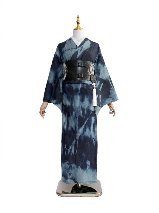 デニム着物「抜染インディゴ」