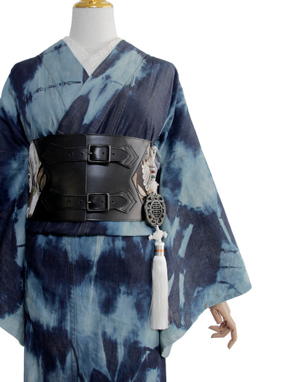 デニム着物「抜染インディゴ」