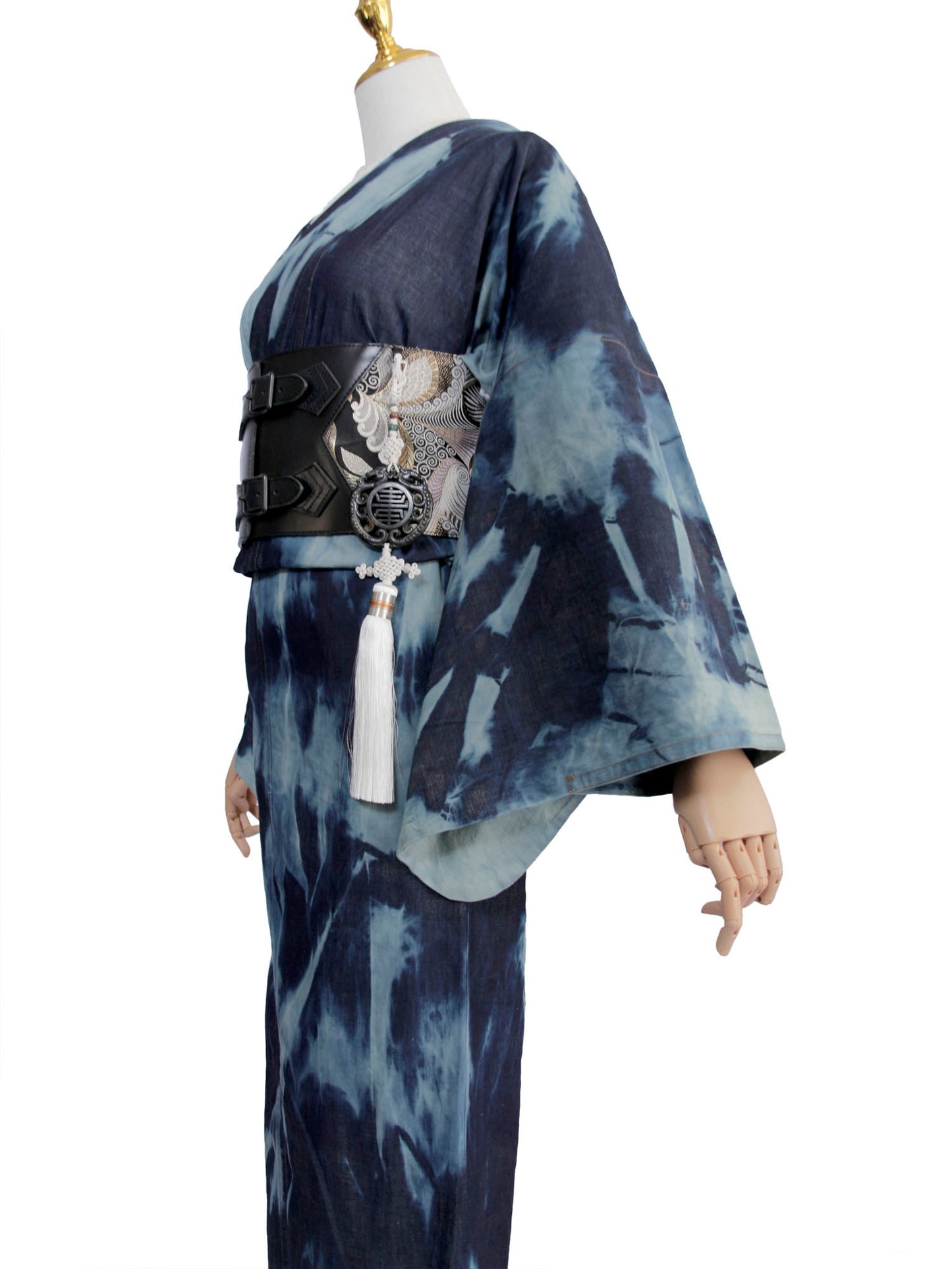 デニム着物「抜染インディゴ」