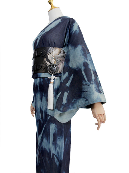 デニム着物「抜染インディゴ」